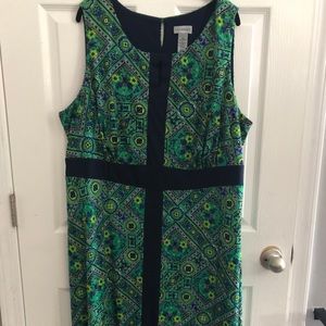 Catherines Navy/Green Dress